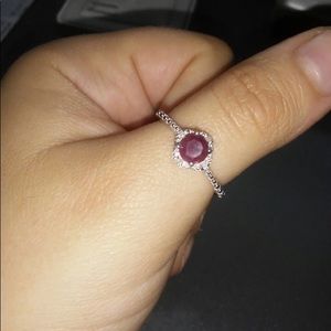 Ruby/diamond ring